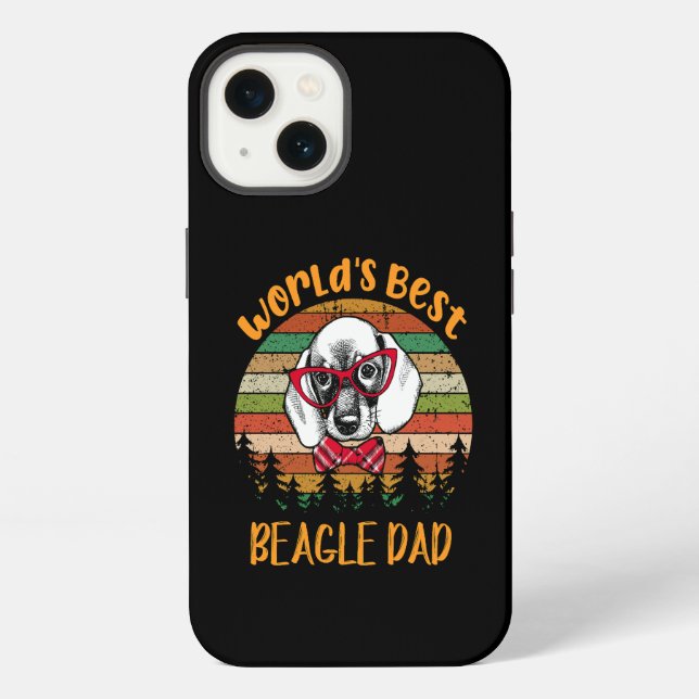 48 World'S Best Beagle Dad Iphone Case (Back)