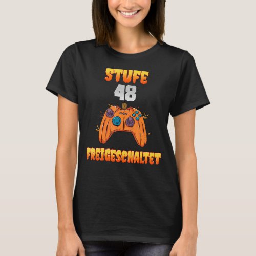 48 Year Old 48th Birthday Level 48 Unlocked Video  T_Shirt