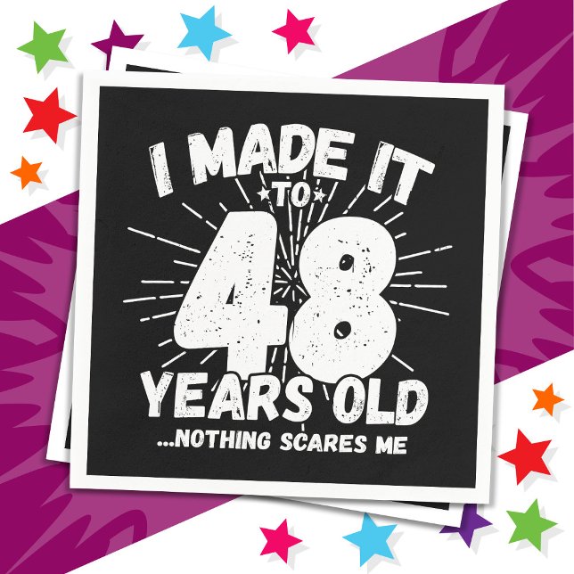 48 Year Old Sarcastic Meme Funny 48th Birthday Napkins (Creator Uploaded)
