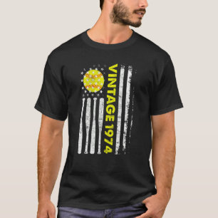 48 Year Old Vintage 1974 American Flag 48th Birth T-Shirt