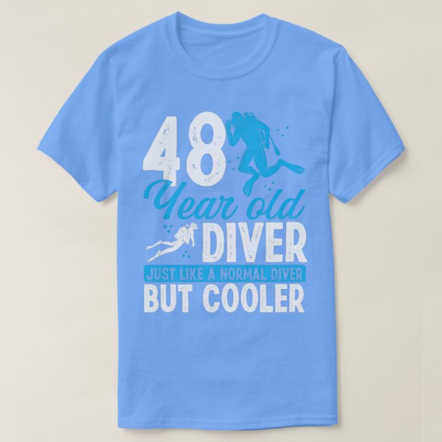 48 Year Scuba Diving Diver Snorkel 48 Birthday T-Shirt (Design Front)