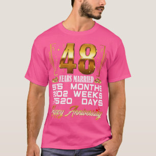 48 Years Married  Funny 48th Wedding Anniversary  T-Shirt
