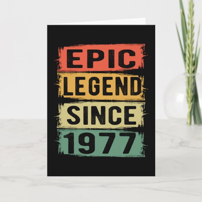 48 Years Old Bday 1977 Epic Legend 48th Birthday Card (Front)