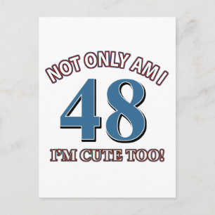 48 years Old birthday designs Postcard