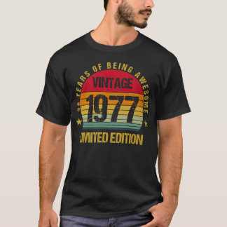48 Years Old Forty-Eight 1977 48th Birthday   T-Shirt