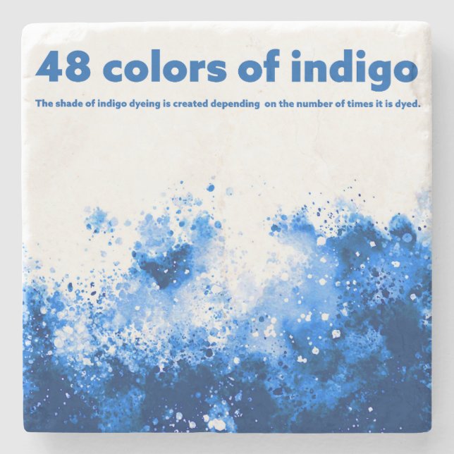 48colors of indigo stone coaster (Front)