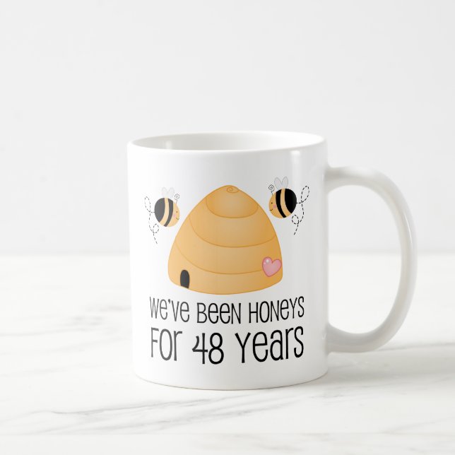 48th Anniversary Couple Gift Coffee Mug (Right)