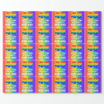 [ Thumbnail: 48th Birthday: Colorful, Fun Rainbow Pattern # 48 Wrapping Paper ]