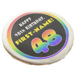 [ Thumbnail: 48th Birthday: Colorful Rainbow # 48, Custom Name ]
