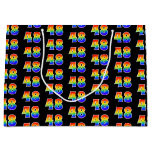 [ Thumbnail: 48th Birthday: Fun Rainbow Event Number 48 Pattern Gift Bag ]