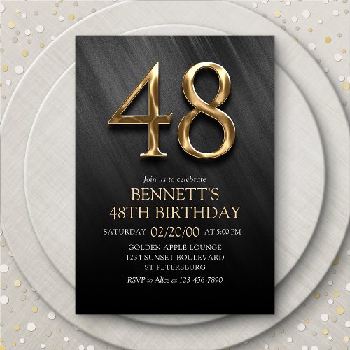 48th Birthday Invitation