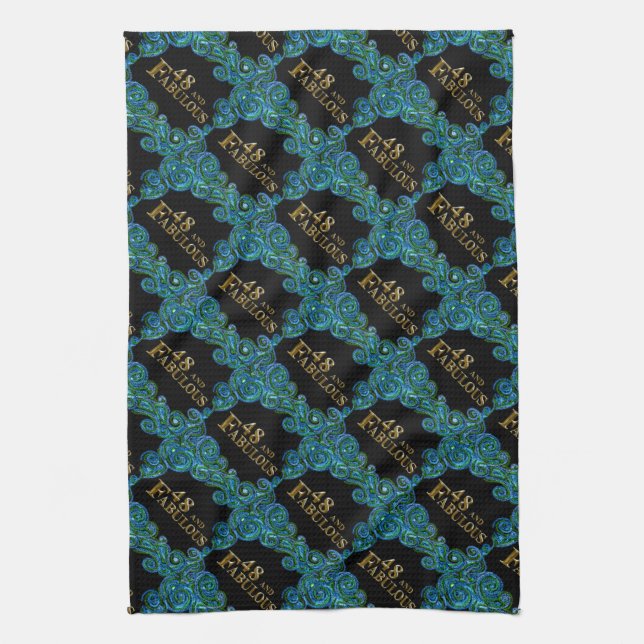48th Birthday  Kitchen Towel (Vertical)
