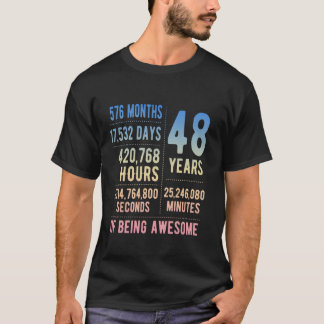 48th Birthday Men Women Funny 48 Years Old T-Shirt