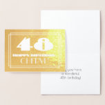 [ Thumbnail: 48th Birthday: Name + Art Deco Inspired Look "48" Foil Card ]