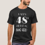 [ Thumbnail: 48th Birthday Party - Art Deco Inspired Look Shirt ]
