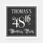 [ Thumbnail: 48th Birthday Party — Fancy Script + Custom Name Napkins ]