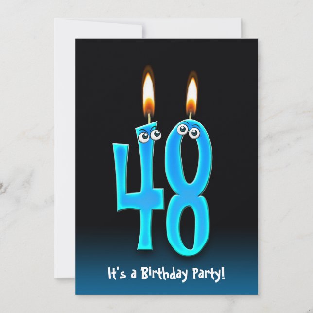 48th Birthday Party Invite (Front)