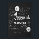 48th Birthday Square Root Math 48 Years Old Bday Faux Canvas Print<br><div class="desc">Birthday Design For anyone who's horoscope say difficult & Stubborn But totally worth.Wear it with pride at work,  school gym perfect to pair with shorts,  leggings or jeans for a casual yet trendy Look</div>