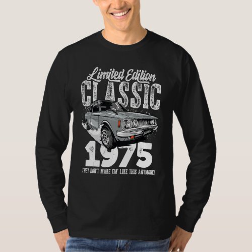 48th birthday Vintage Classic Car 1975 B day 48 ye T_Shirt