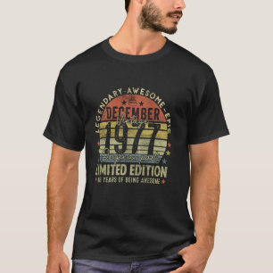 48th Birthday Vintage December 1977 48 Years Old T-Shirt