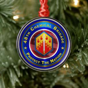 48th Chemical Brigade Christmas Metal Ornament