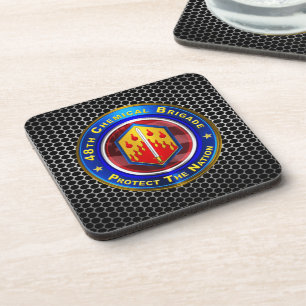 48th Chemical Brigade “Proven In Battle” Beverage Coaster