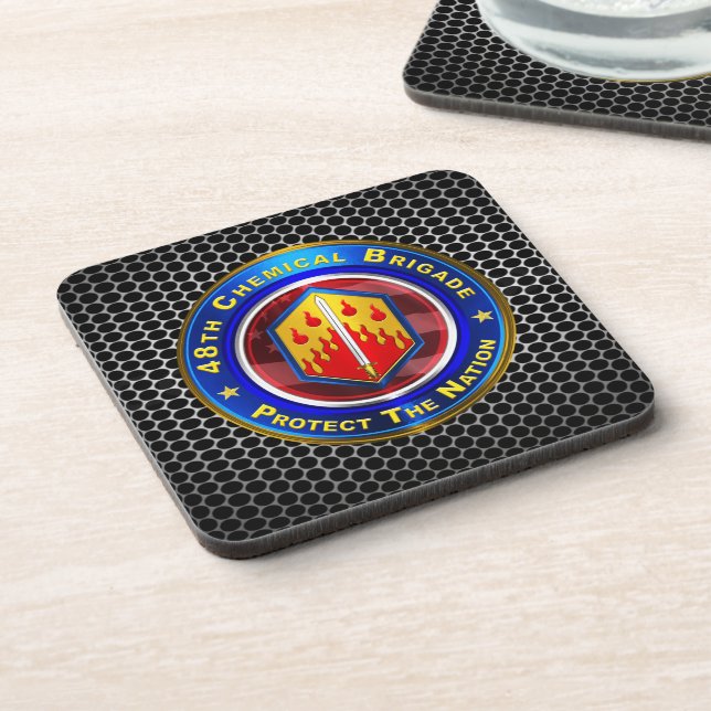 48th Chemical Brigade “Proven In Battle” Beverage Coaster (Left Side)