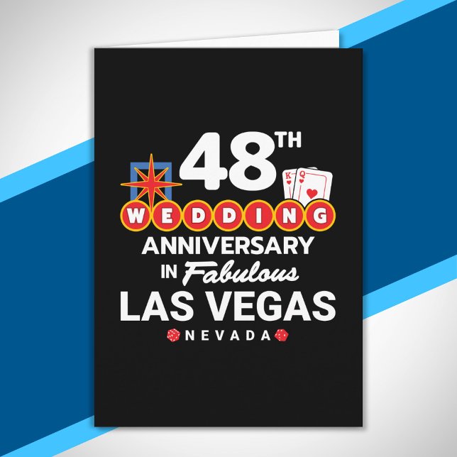 48th Wedding Anniversary Couples Las Vegas Trip Card (Creator Uploaded)
