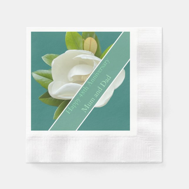 48th Wedding Anniversary Napkins (Front)