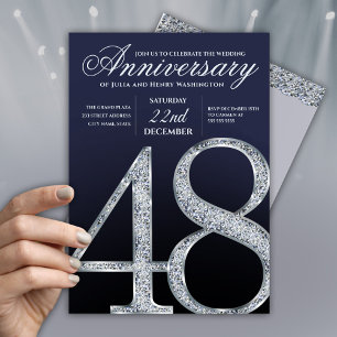 48th Wedding Anniversary Party  Invitation