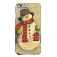4905 Snowman & Birdhouse Barely There iPhone 6 Case