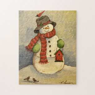 4905 Snowman & Birdhouse Christmas Jigsaw Puzzle