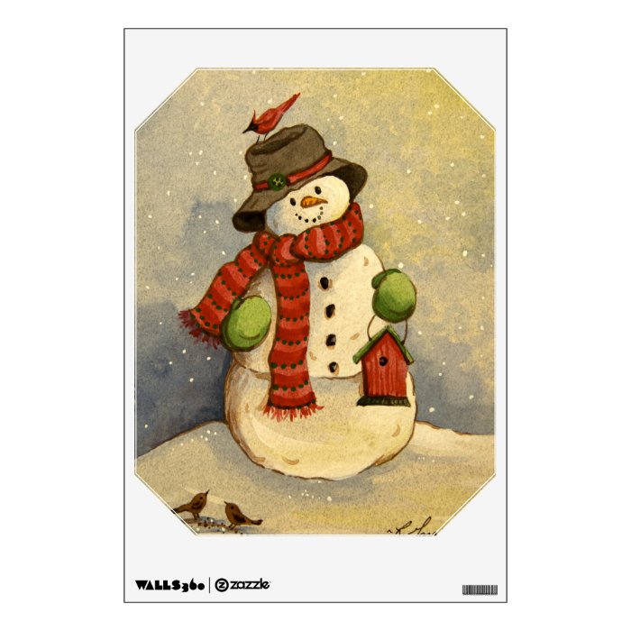 4905 Snowman & Birdhouse Christmas Wall Graphics