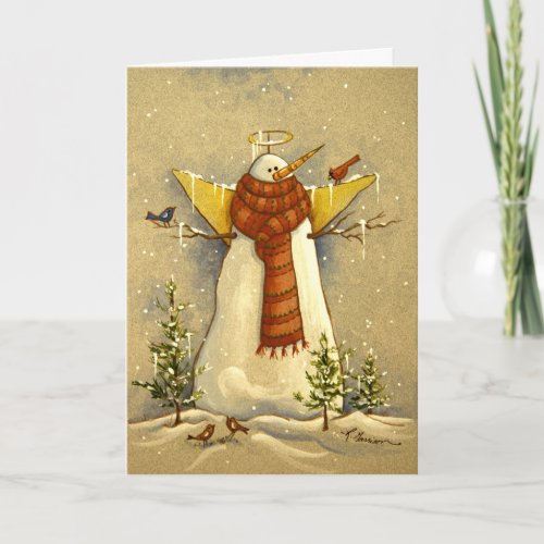 4907 Snow Angel  Birds Christmas Holiday Card