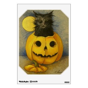 4919 Black Magic Kitty Halloween Wall Decal