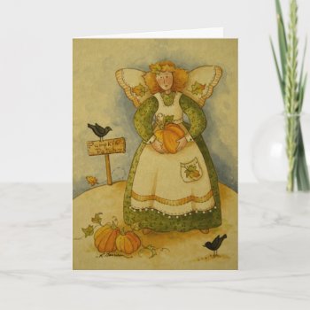 4929 Harvest Angel Thanksgiving Greeting Card by RuthGarrison at Zazzle