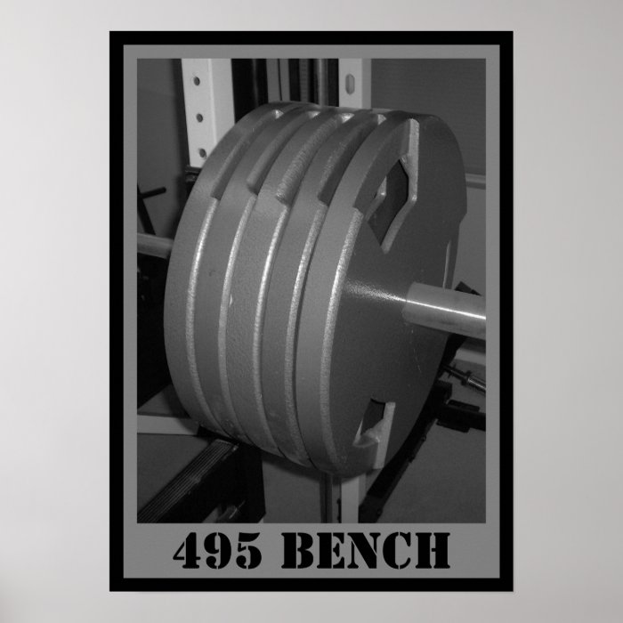 495 BENCH Weightlifting Poster