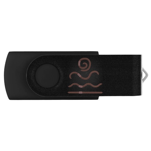 4988Red Worms Flash Drive (Front)
