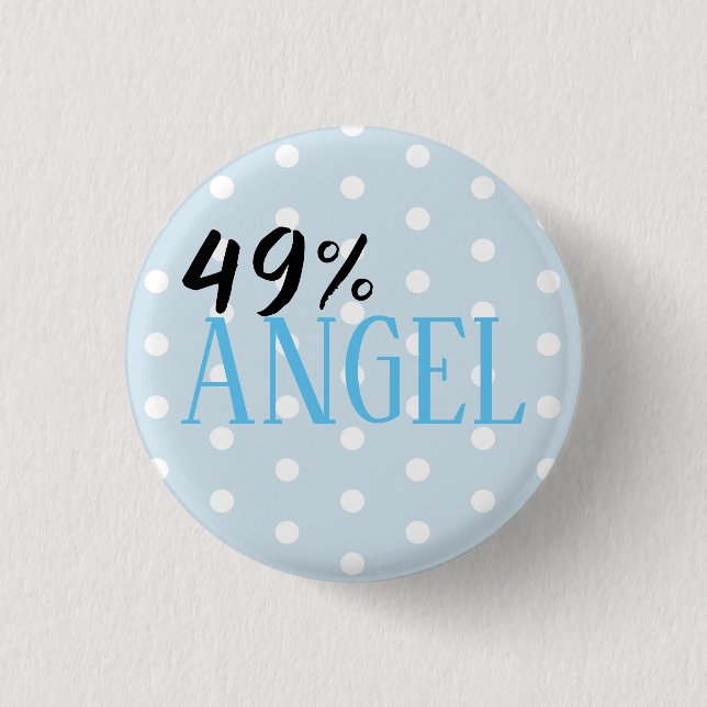 49% Angel - customizable Button (Front)