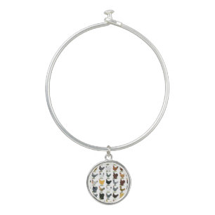 49 Chicken Hens Bangle Bracelet