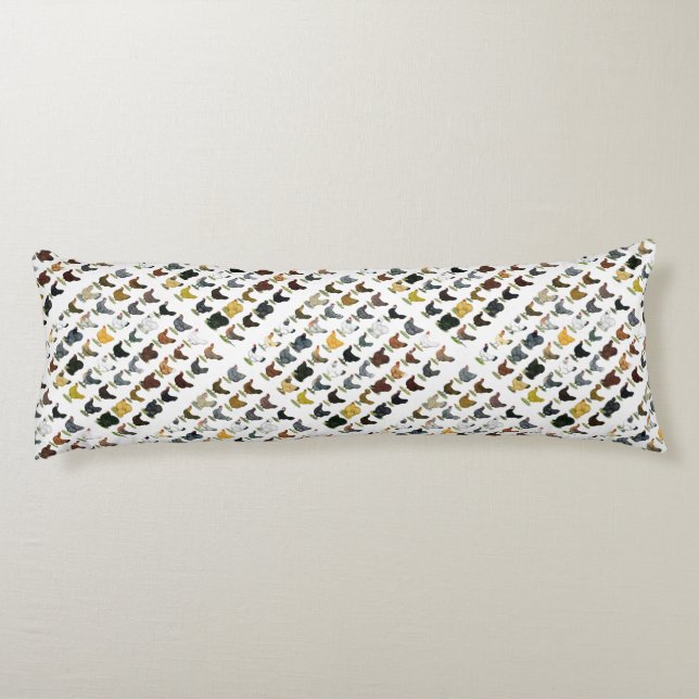 49 Chicken Hens Body Pillow (Back)
