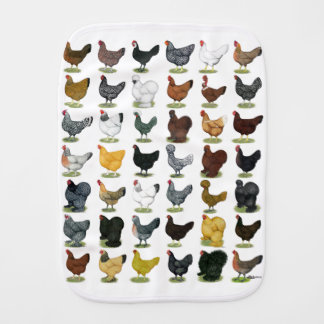49 Chicken Hens Burp Cloth