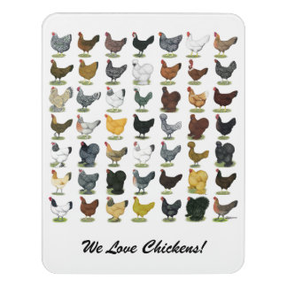 49 Chicken Hens Door Sign