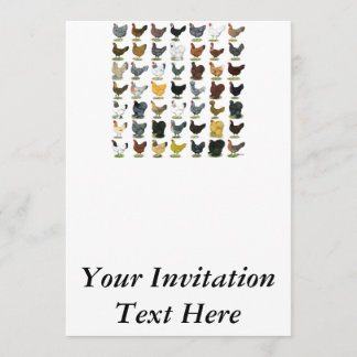 49 Chicken Hens Invitation