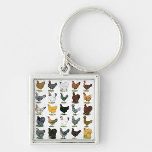 49 Chicken Hens Keychain