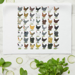49 Chicken Hens Kitchen Towel