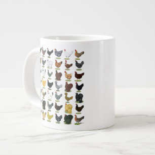 49 Chicken Hens Large Coffee Mug