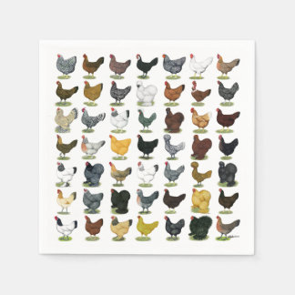 49 Chicken Hens Napkins