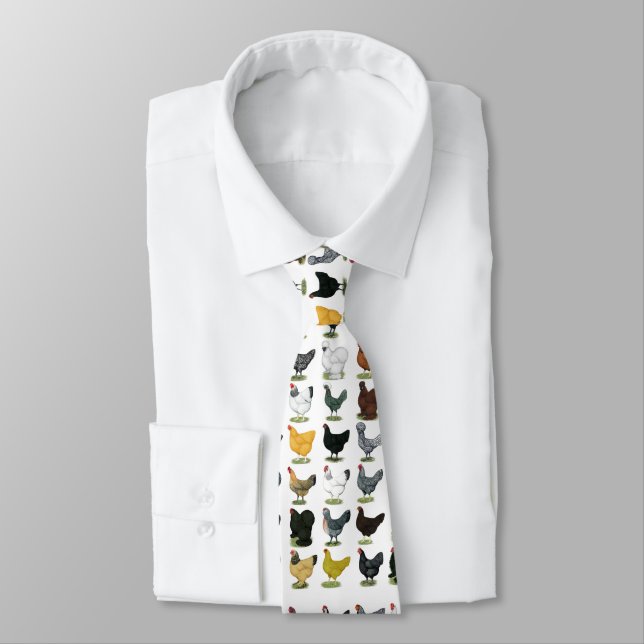 49 Chicken Hens Neck Tie (Tied)