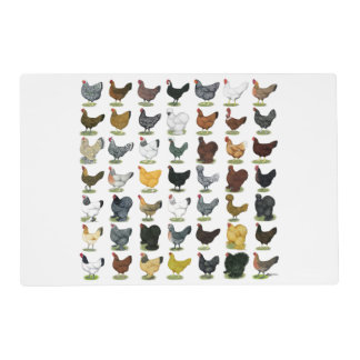 49 Chicken Hens Placemat